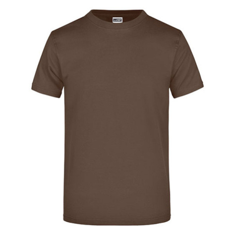 James&amp;Nicholson Unisex tričko JN002 Brown