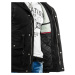 Pánska prešívaná zimná bunda s odnímateľnou kapucňou čierna - Čierna / - DSTREET