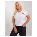 White women's plus size blouse with neckline