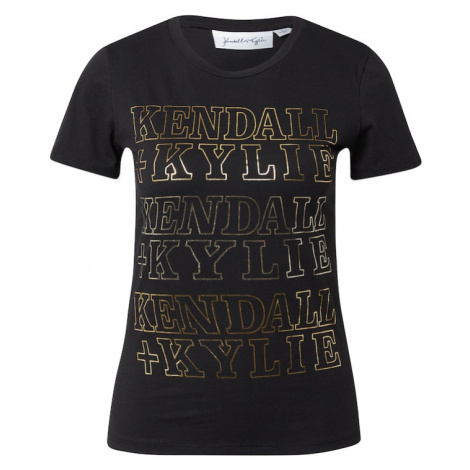 KENDALL + KYLIE Tričko  zlatá / čierna