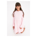 Trendyol Pink Sleeves Ruffle Detailed Girl Knitted Dress