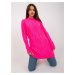 Fluo pink minidress knitted with braids RUE PARIS