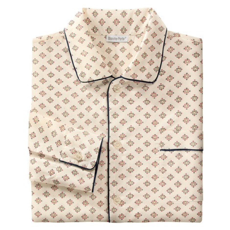 Predĺžený pyžamový kabátik s potlačou Blancheporte