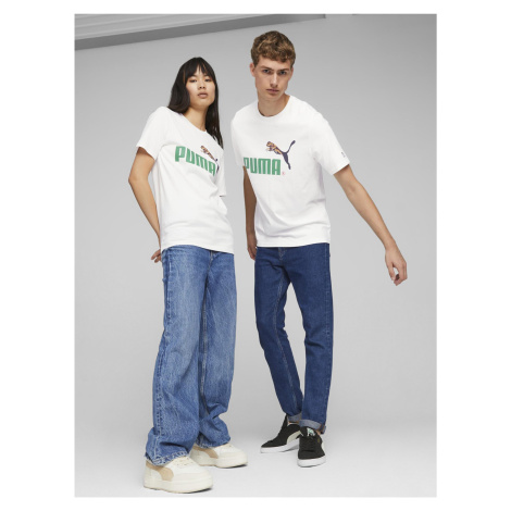 White unisex T-shirt Puma Classics No.1 - Men