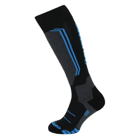BLIZZARD-Allround wool ski socks,black/anthracite/blue Čierna